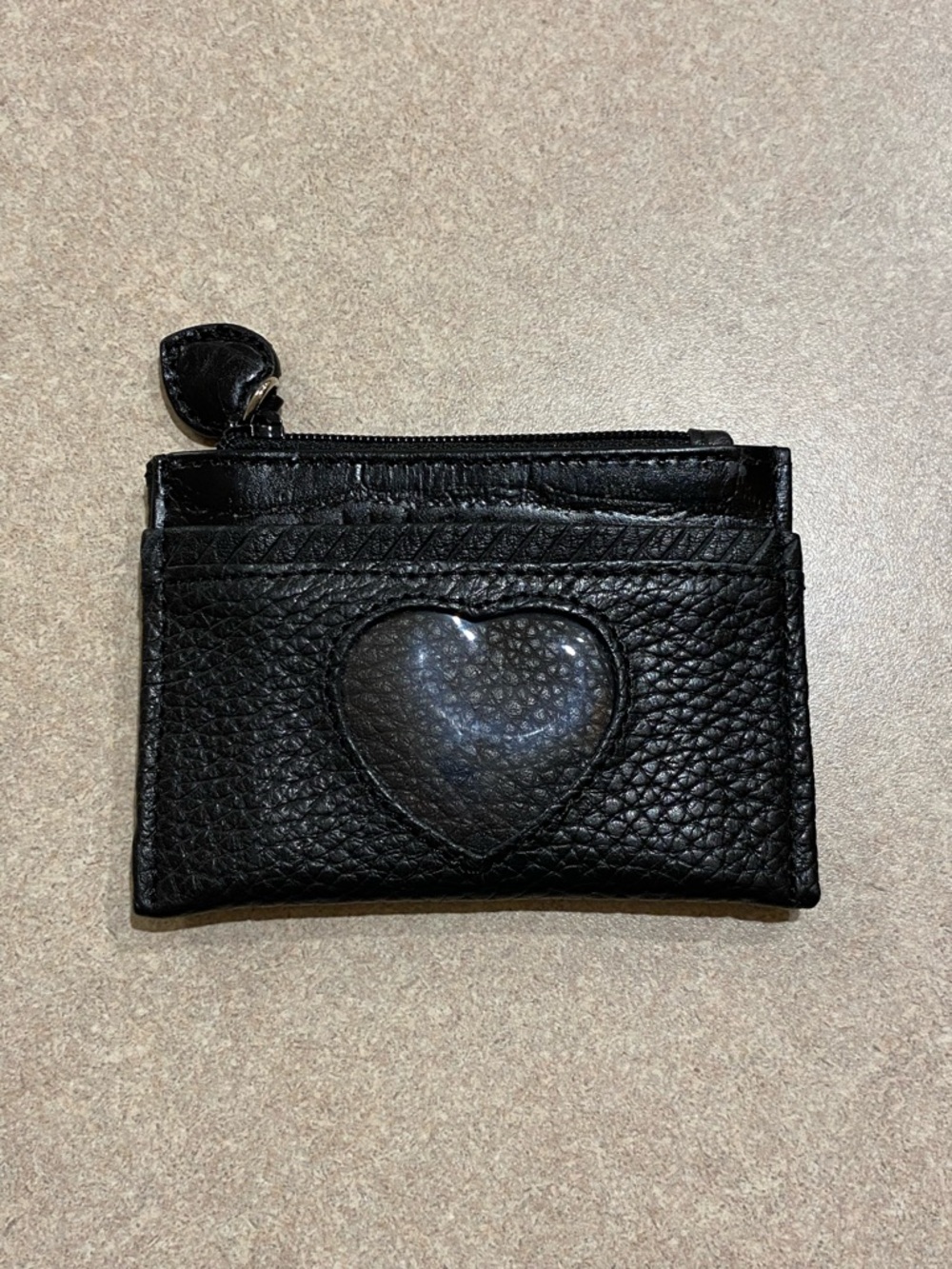 Brighton Black Leather ID Wallet Small Coin Purse